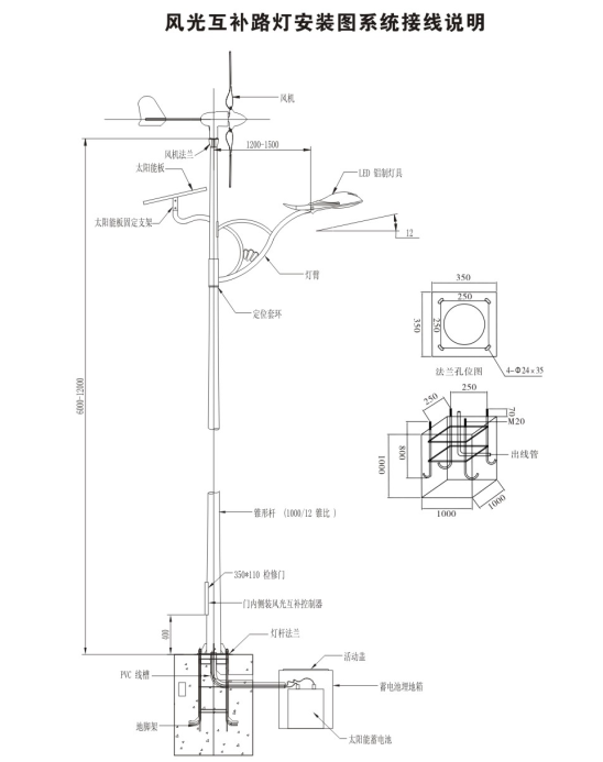 led風(fēng)光互補太陽(yáng)能路燈安裝圖 led風(fēng)光互補太陽(yáng)能路燈安裝圖