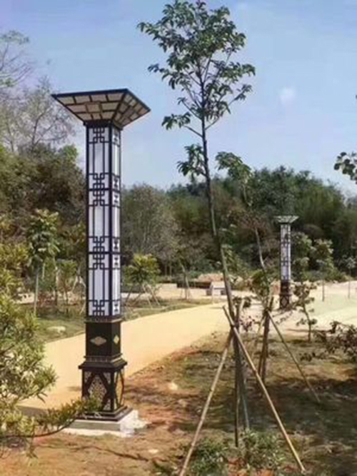 【華可案例】廣東揭陽(yáng)35套4米廣場(chǎng)景觀(guān)燈安裝完畢！